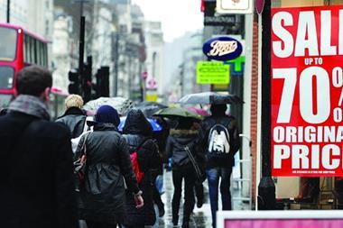 Persistent rain over the Easter bank holiday weekend put a dampener on retail sales with a 12.5% decline year on year