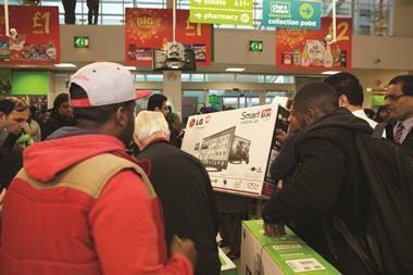 Black Friday shoppers at Asda in 2014