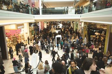 Footfall in shopping centres declined in January