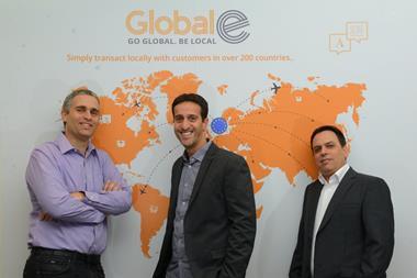 Global-e co-founders Amir Schlachet, Shahar Tamari and Nir Debbi