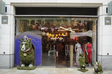 Ted Baker’s celebratory display on London’s King’s Road