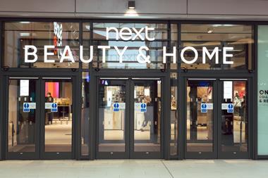 Exterior of Next Beauty and Home store