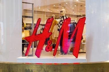 H&M light up sign