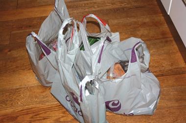 Ocado's bags are said to be used to protect goods in packing