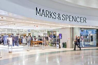 Exterior of Marks & Spencer store in shopping centre