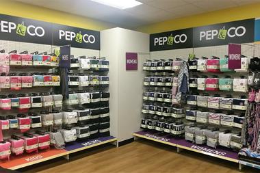 Pep & Co product in Poundland's Chilwell Park, Nottingham, store