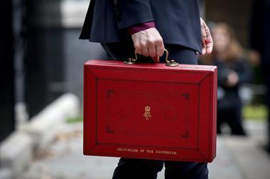 Budget red box being carried by Rachel Reevs