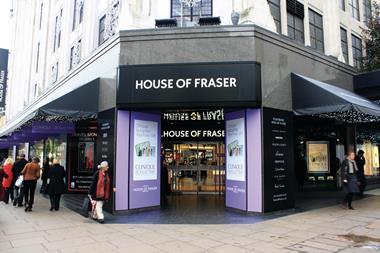 House of Fraser first quarter like-for-likes edge up as it plots store revamps