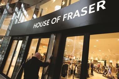 House of Fraser's online operations accounts for 15.4% of sales