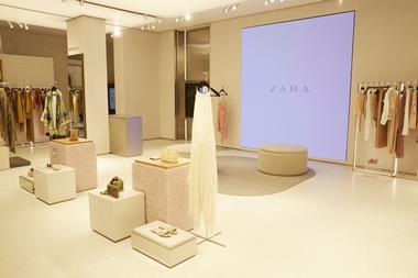 Interior of Zara store