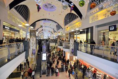 Shopping centres such as Bluewater in Kent saw big increases in footfall on Boxing Day