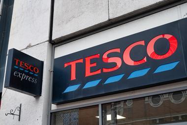 Tesco store sign