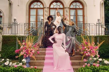 Four models wearing Very clothing in a country house setting