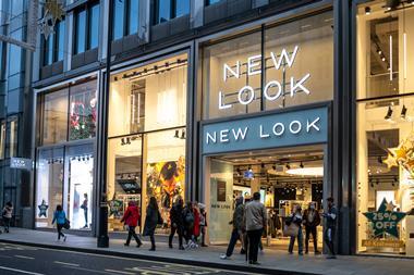 Exterior of two storey New Look store