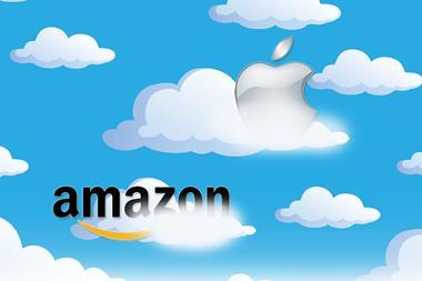 Though much smaller than Apple, Amazon is making incursions into its air space