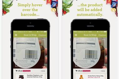 Ocado's Scan and Shop app lets customers scan barcodes at home to add products to their basket
