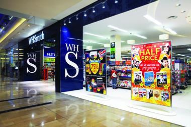 WHSmith said group pre-tax profit increased 4% to £73m in its half-year