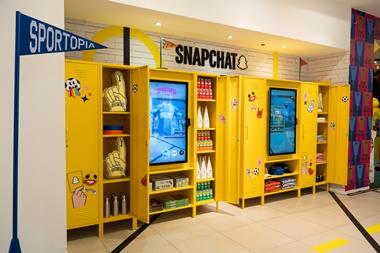 Snapchat-branded products at Selfridges