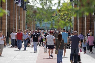 Sunny shopping street