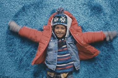 Argos' TV ad features a series of ‘real life’ scenes including a child making snow angels in a deep pile rug