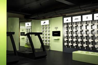 House of SportsShoes - display of running shoes
