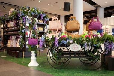 Ted Baker has opened a floral pop-up shop in Selfridges’ London store to showcase its flowery autumn/winter accessories collection.