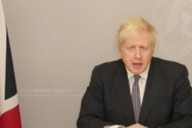 Self isolating Boris Johnson