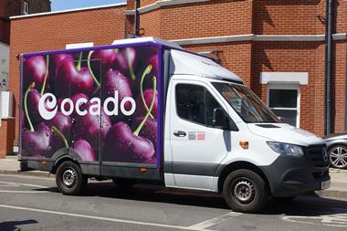 Ocado home delivery vehicle