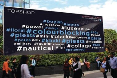 Topshop partners with Twitter to aggregate  LFW trends