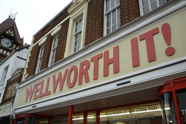 Ledbury Woolworths, shown here in October 2011, is now a Wellworth It - an independent Woolworths lookalike
