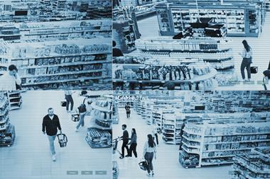 CCTV footage from a supermarket