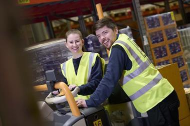 Aldi staff at distribution centre