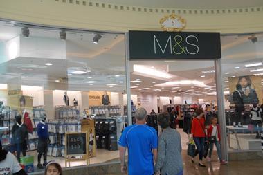 M&S Back to School standalone pop-up store in the Trafford Centre