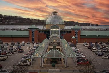 meadowhall-drone-sunset