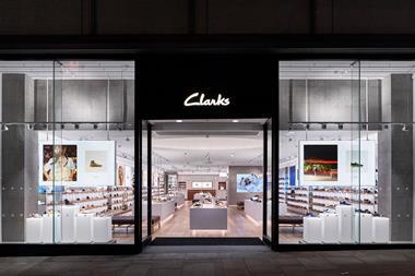 Exterior of Clarks Pure store in Manchester