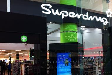 Superdrug posted a lift in sales over the festive period