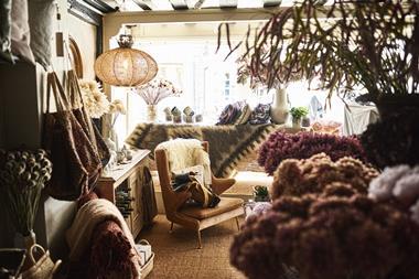 Interior of homeware store