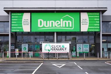 Exterior of Dunelm store in London