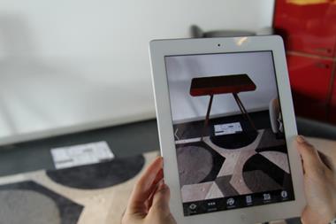 The app is designed to help customers visualise the products in their own home.