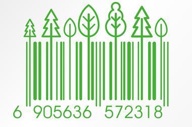Green eco barcode