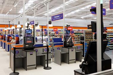 Self-checkout in the new-look B&M branch