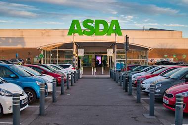 Asda store exterior and car park