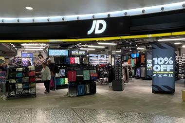Exterior of JD Sports Bristol Airport store