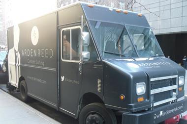 Arden Reed is using a 3D scanner, housed in its mobile shop, to get more accurate suit measurements