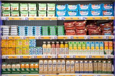 Sainsbury's products on a supermarket shelf