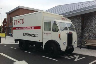 Tesco’s took shoppers at its Sheringham branch back with a vintage truck parked outside the store heralding the retailer’s prices.