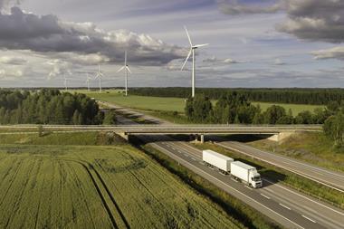 Heavy goods vehicle on the road