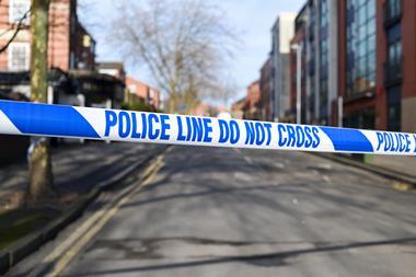 Police tape crime