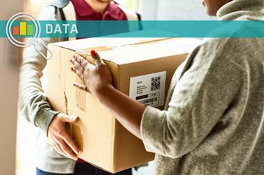 Woman receiving parcel