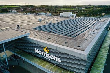Morrisons store with solar panels